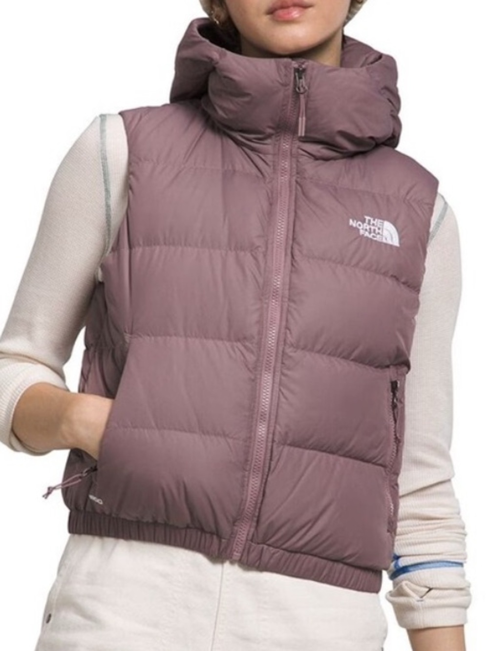 North Face Hydrenalite 600 Fill Down Vest in Fawn Grey/Mauve Purple XS